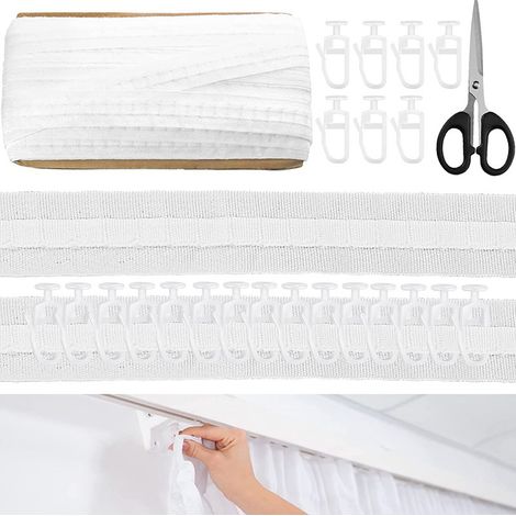 30 Meter Stoffband, 100 Haken, 1 Schere und Gardinenzubehör sind ab sofort lieferbar. (1/5)
