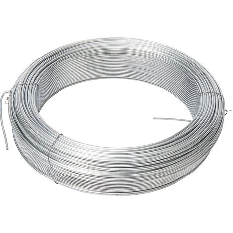 1 Rouleau Fil De Fer Galvanisé Ø1,3mm 50m Acier Résistant Clôture Jardin (1/3)