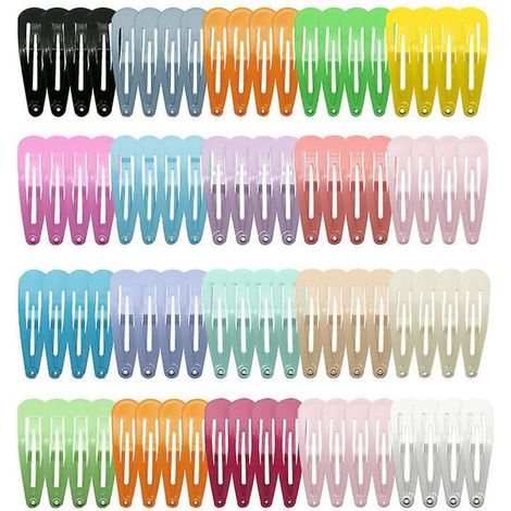 Set mit 80 verschiedenen Haarspangen für Frauen, Mädchen und Babys – Bunte Haarspangen und Haarclips aus Metall (1/5)