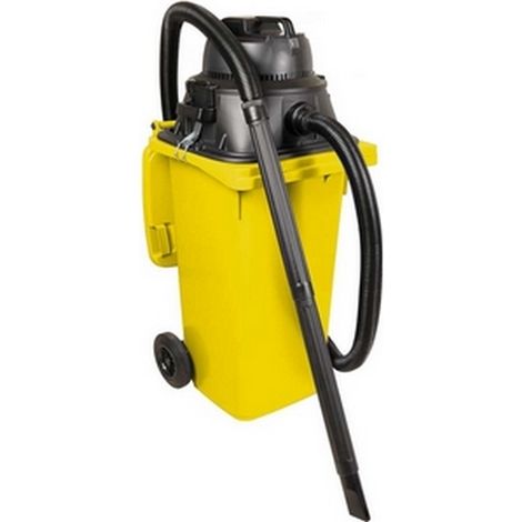 BRB Nass-/Trockensauger/Industriesauger 1100 Watt, mit 120 Liter Behälter (DIN Mülltonne) gelb (1/2)