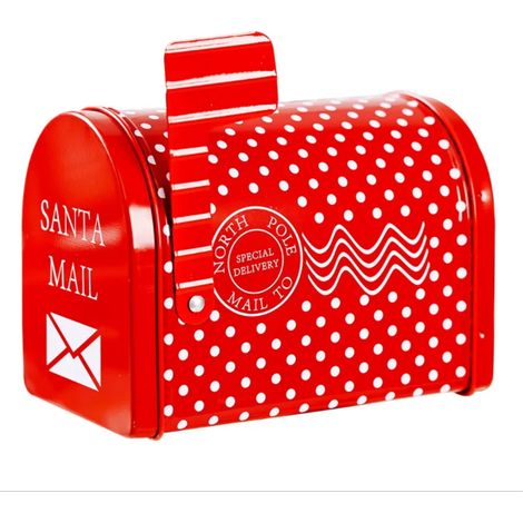 Boîte aux lettres en fer forgé à pois pour le Nouvel An 2022, cadeau pour enfants