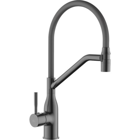 Rubinetto Lavello Grafite  Beccuccio Flessibile a U, Design Moderno ed Ecologico (1/3)