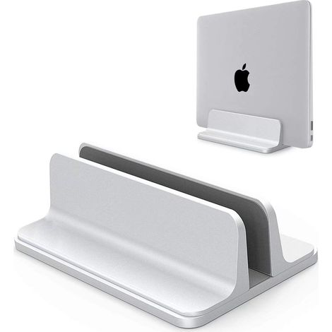 MINKUROW Soporte Vertical Ajustable Para Computadora Portátil, Soporte De Aluminio Para Ahorrar Espacio Para Todos Los Teléfonos Y Computadoras Portátiles - Perfecto Para Macbook, Macbook Air, Macbook (1/5)
