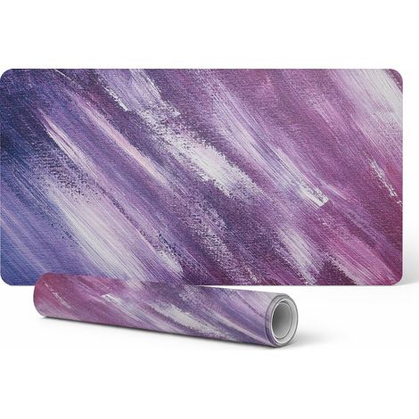 Alfombrilla protectora para escritorio, mesa o encimera, dise帽o de pinceladas, 90x45 cm.