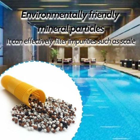 Lot de 2 bâtonnets de filtres minéraux pour spa pour piscine et bain à remous Durée de vie de 4 à 6 mois Cartouche à vie réduisant les besoins en chlore et en brome Pièce universelle Adsorption effica (1/3)
