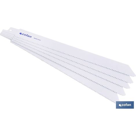 Lame de scie alternative bimétallique 130 x 14 mm, 14 dents par pouce, lot de 5 unités (1/4)