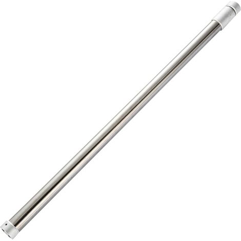Tige de cintre télescopique réglable en alliage d'aluminium, or et argent, tringle à vêtements épaisse et épaisse (avec vis) (couleur acier inoxydable – taille moyenne)