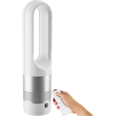 Ventilateur Colonne Ventilateur Silencieux & Oscillant 80°, 8 Vitesses Minuterie avec Télécommande Ecran LED Ventilateur portable pour Bureau Chambre Salon Maison - Blanc