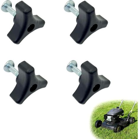 - Bullone maniglia - Dado - Tosaerba - Ricambio universale - Design ergonomico triangolare - Antiruggine - Giardinaggio - Nero - 55x43cm (1/5)