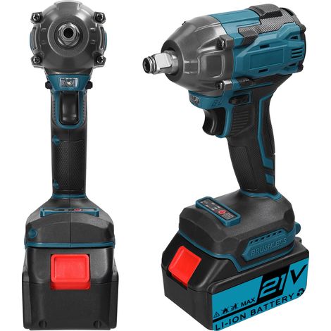 Ménage 21V Tiron de clé électrique Motor sans couple High Couple Power Tool Dispositif d'installation pratique avec des manières de rotation vers l'avant et inverse commutation d'éclairage LED (1/5)