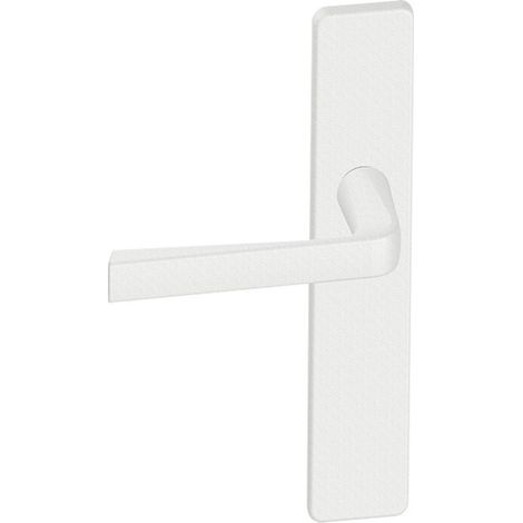 Vachette – Poignée de porte intérieure blanche alba – Béquille double sans trou – Entraxe 195 mm pour portes de séjour et cuisine (1/3)