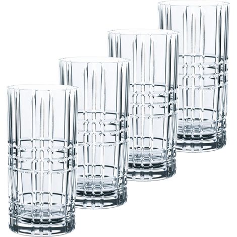 Nachtmann Square 101049 - Set di 4 bicchieri da long drink, 445 ml