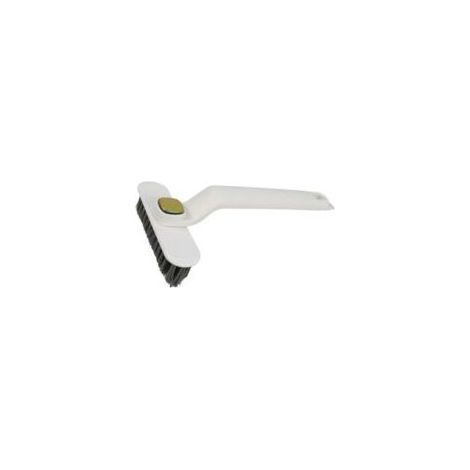 Brosse de nettoyage multifonction pour carrelage, brosse rigide rotative à 360 degrés, pour sols et murs de salles de bains et cuisines, blanc Crezuo (1/4)