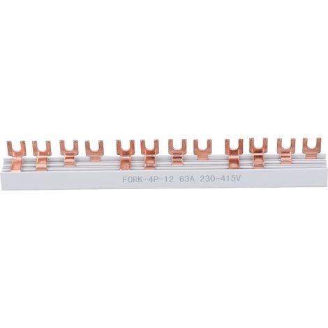 Bornier à vis en cuivre à 12 positions, connecteur à barrette de connexion 63 A 230-415 V (1/5)