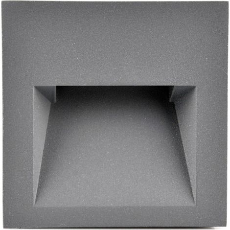 Lampada LED da scala Q7 quadrata 3W 4000K IP44 grafite Polux (1/5)