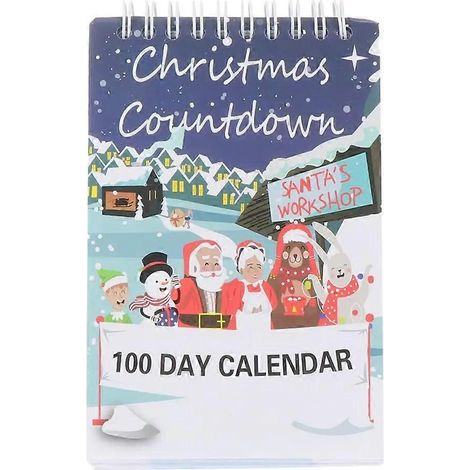 Adventskalender 2024, 100-Tage-Weihnachtskalender für den Schreibtisch, Tischdekoration (1/5)