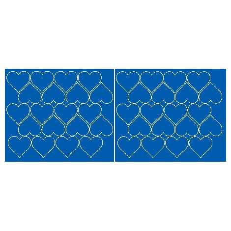 Adesivi a forma di cuore per San Valentino, 5 cm, 40 pezzi, blu lucido