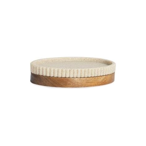 ANDREA HOUSE BA22101 Jabonera Bg Poly/Acacia 14X9,5X3 - ref: BA22101