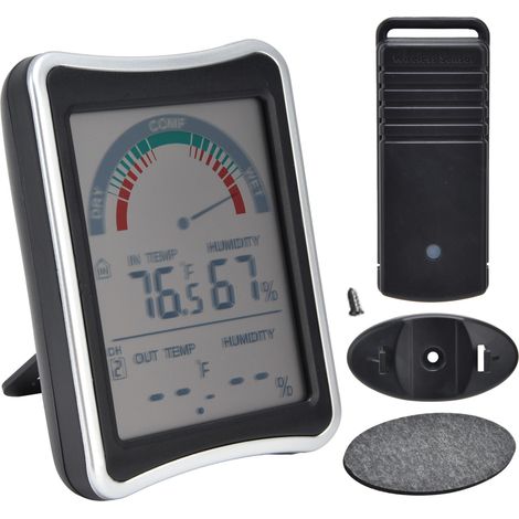 Kabelloses digitales Innenthermometer mit Hygrometer -50 °C bis 70 °C, 20 % bis 99 % relative Luftfeuchtigkeit (1/5)