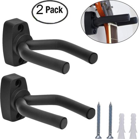 MINKUROW - Gancho Para Guitarra De 2 Piezas, Soporte De Pared Para Colgar Guitarra, Colgador De Pared Para Guitarra, Colgador, Soporte Para Gancho De Guitarra Para Todas Las Guitarras Acústicas, Guita (1/4)