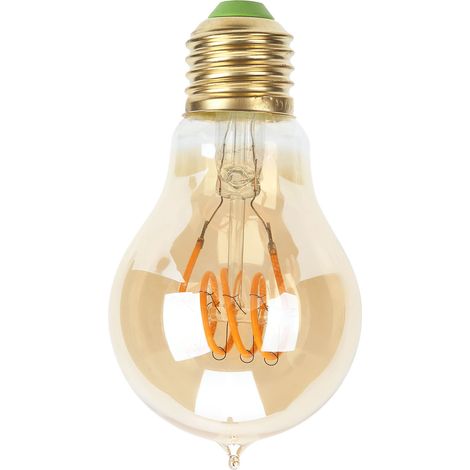 Ampoule A60 style antique, lampe à filament LED à intensité variable, éclairage décoratif rétro pour cafés, 220 V, culot E27, 4 W, lumière chaude, couleur or (1/5)
