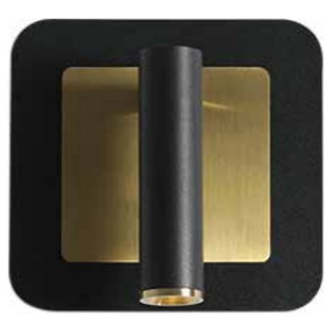 Peribed - schwarze Messing-LED-Wandleuchte (5 W)