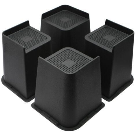 Rehausseurs de meubles, lot de 4, 15,2 cm, forme en L, blocs de surélévation pour lit, canapé, bureau, table, étagère, rehausseurs de chaises, rehausseurs de canapé, supports de levage pour meubles ju (1/5)