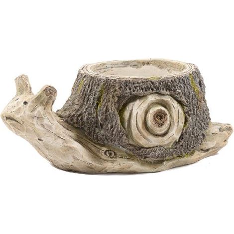 Statua decorativa Lumaca in poliresina porta vaso da esterno per giardino