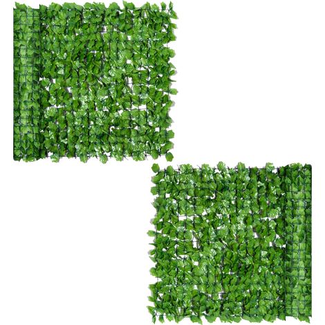 Haie artificielle - Outsunny - Plastique - 300x1x100cm - Vert (1/5)