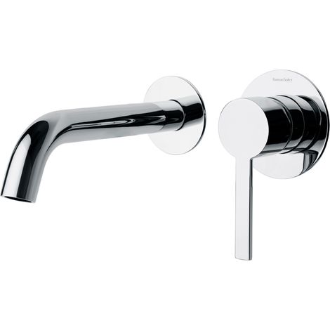 Ramon Soler - Grifo de Lavabo Monomando Empotrado Cromado, 2 Florones con Sistema S2 de Ahorro de Agua Serie Drako (1/5)