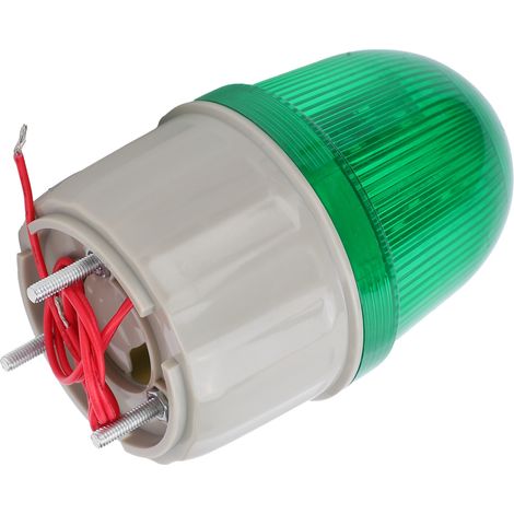 Lampe d'avertissement d'urgence BERM avec alarme sonore et LED ABS pour usines BEM-2071J DC24V 5W Vert (1/5)