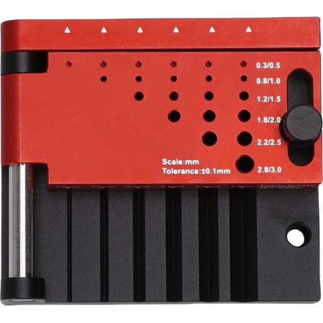 Round Shank Drill Locator, Horizontal Centered Sectional Drilling in Aluminum Alloy for Shanks from 1 mm to 4 mm and Drills from 0.3 to 3 mm with Mobile Rotating Modules, for Model (1/5)