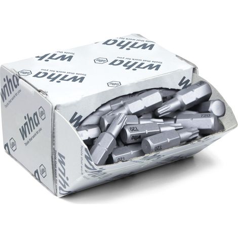Wiha Boites d'embouts Standard 25 mm TORX® (T20) 50 pcs 1/4" C6,3 en assortiment (08067)