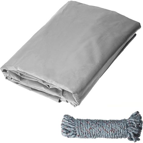 Tarpaulin with Eyelets and 10 m Twine Multifunctional Tarpaulin for Truck Furniture Awning Waterproof Tear Resistant 420 GSM (Grey, 3 x 5 m) (1/5)