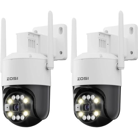 Telecamera di sicurezza, risoluzione 8MP, visione notturna intelligente, 2 telecamere da 8MP (1/2)