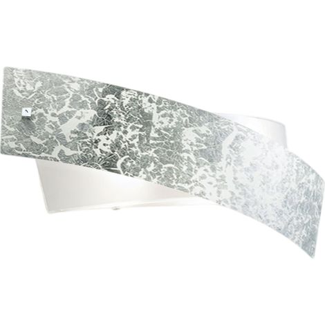 Camilla - Applique argentée 2XE14 max 2X28W IP20 - Applique murale LED 54x20cm