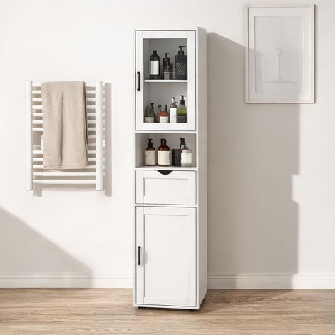 Armoire de rangement blanco en mDF Vidrio 40 x 30 x 165 cm (1/5)