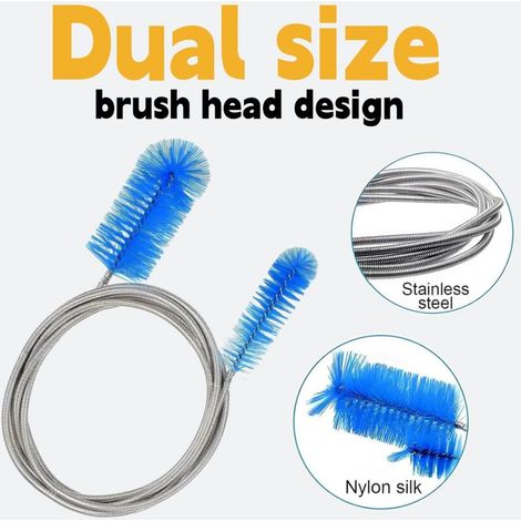 Kit de brosses de nettoyage pour aquarium et tuyaux goupillons de nettoyage flexibles pour filtre tube robinet et bouteille set de 11 pièces