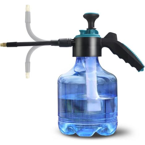 Annaffiatoio di grande capacità, annaffiatoio da 3 litri, spruzzatore manuale ad aria compressa per attrezzi da giardinaggio, annaffiatoio (3 litri manuale blu zaffiro trasparente, con stelo universal