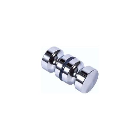 Bouton de porte de douche, poignée de porte rondes en alliage d'aluminium, pour salle de bain, porte en verre, porte coulissante Crezuo (1/4)