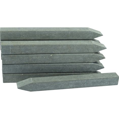Set mit 10 Pflanzstäben aus grauem Kunststoff von Ecolat, H.38 x B.4 cm ECOLAT (1/3)