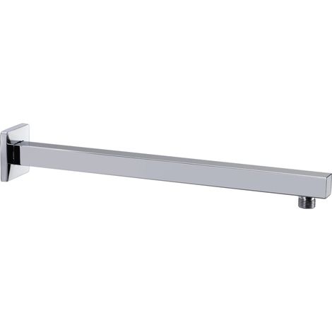 Bras de douche carré, acier inoxydable 201 argent, 40 cm