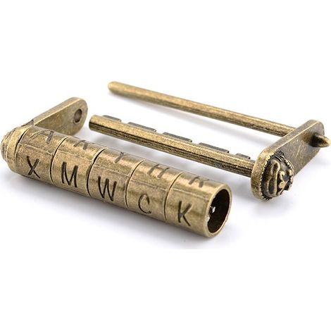 Cadenas vintage style antique anglais, serrure décorative avec clé pour rangement et sécurité (1/5)