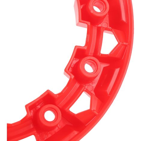 Fundas protectoras de plástico de 4 piezas para bujes de ruedas de ATV, resistentes a los arañazos, tamaño de 7 pulgadas, color rojo.