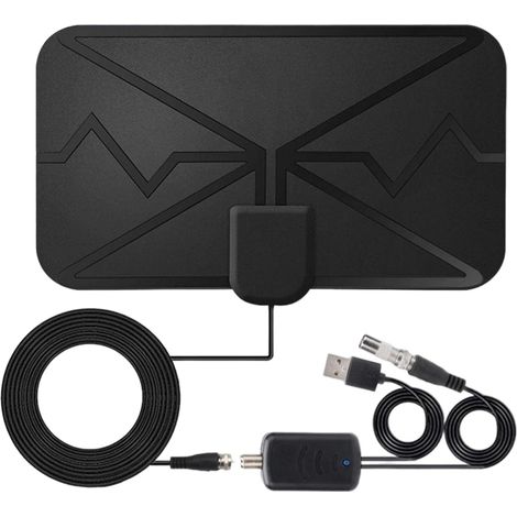 Antenna TV digitale interna amplificata, canali locali gratuiti