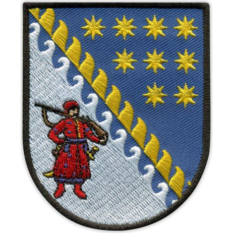 Parche con el escudo de armas de la región de Dnipro - Reverso magnético - Parche/Insignia/Emblema bordado