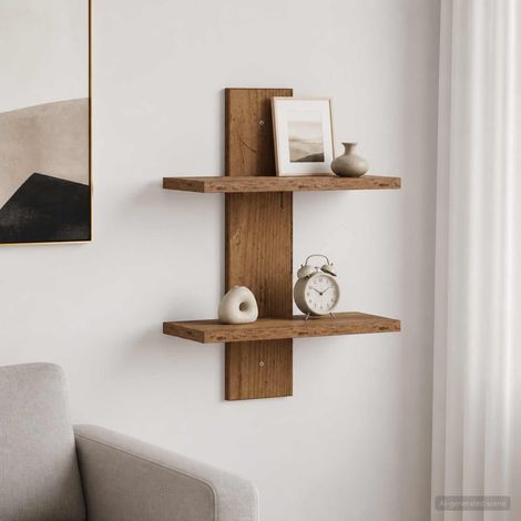 vidaXL Étagère Murale Bois ancien 30 x 13,5 x 43 cm Bois d'ingénierie (1/5)