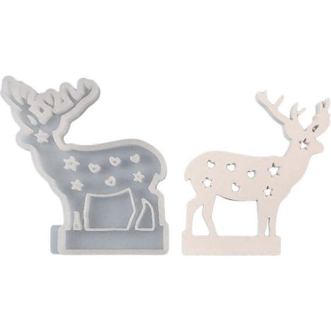 Moules en résine en forme de cerf pour la décoration de porte-bougies chauffe-plat (1/4)