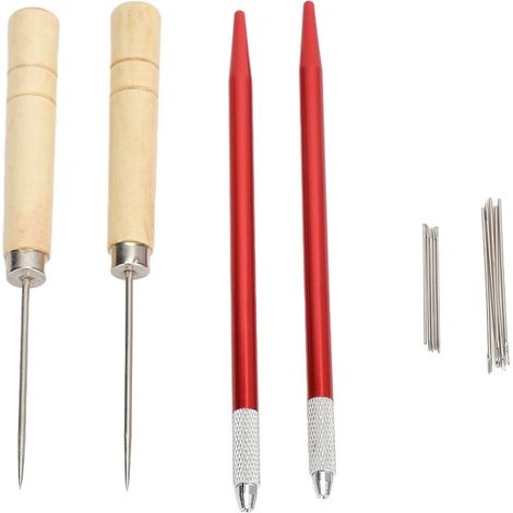 Perruche poupée outil d'enracinement DIY tige cuivre manche bois accessoire coiffure poupée fait main pour atelier maison (1/5)