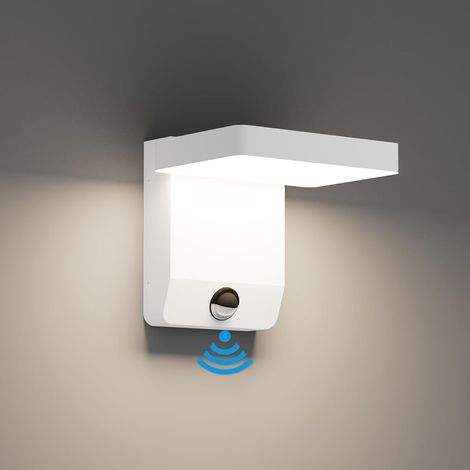 20W 1540lm Luminaire exterieur avec detecteur de mouvement, Lumière extérieure angle d'éclairage réglable 4000K, IP65 Applique Murale(Blanc) (1/5)